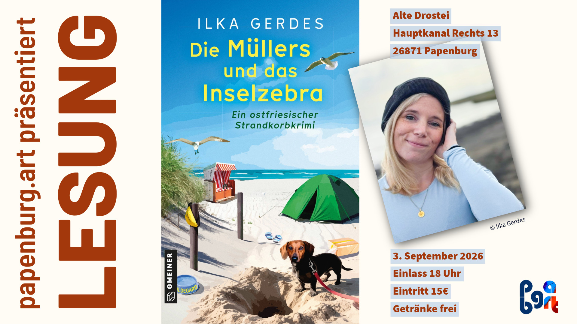 Ilka Gerdes liest „Die Müllers und das Inselzebra“ – Literatur trifft Kunst in der Alten Drostei